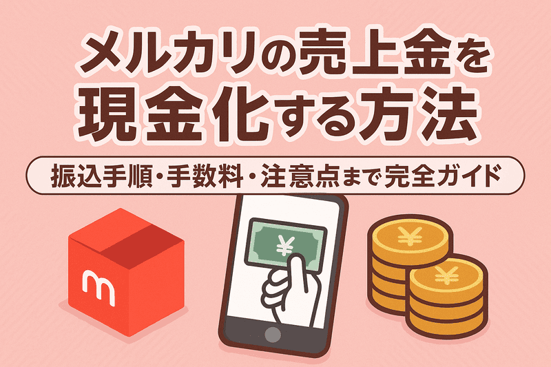 メルカリの売上金を現金化する方法｜振込手順・手数料・注意点まで完全ガイド