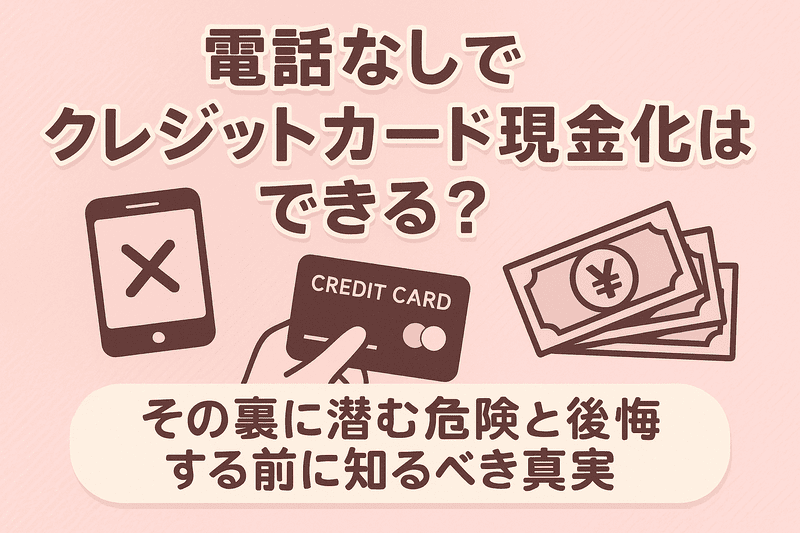 「電話なし」でクレジットカード現金化はできる？その裏に潜む危険と後悔する前に知るべき真実